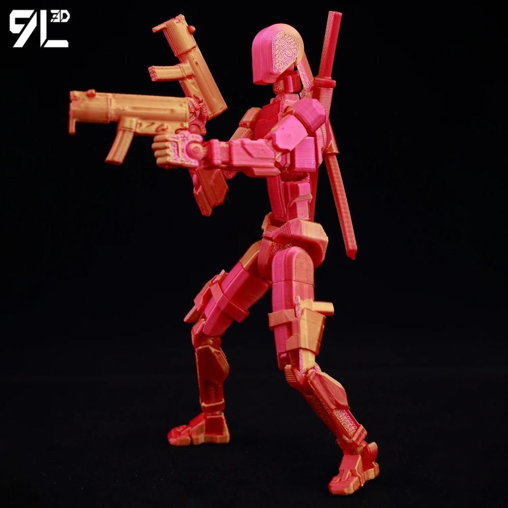 (Assembly Completed) T13 Action Figure Set,Dummy 13 Robot Action Figure, Lucky 13 Collectible Action Figure Articulated