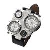 Sports Watch Multifunctional Casual Men's Quartz Watch Double Circle Sports Military Compass Thermometer Function