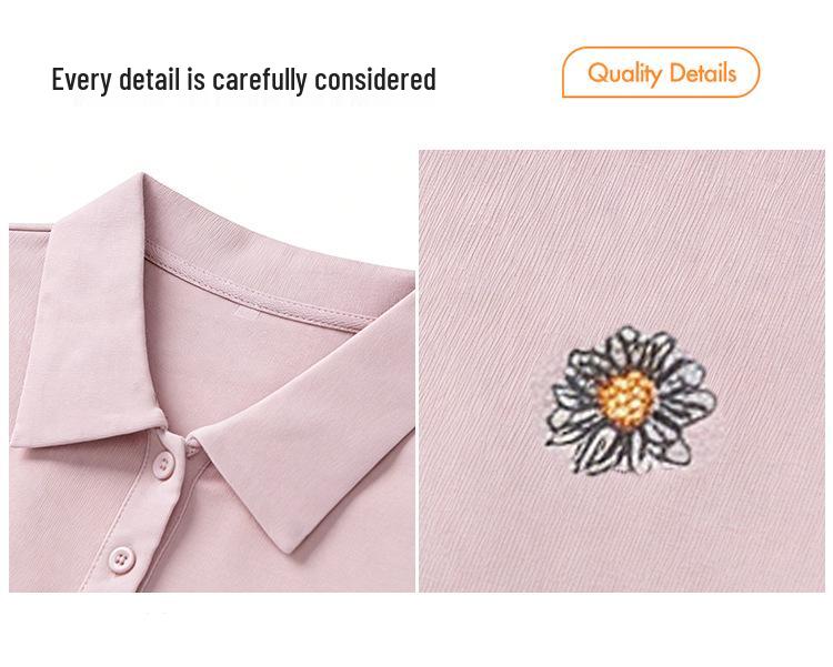2026 Women's Casual Slimming Short-Sleeve Polo Shirt