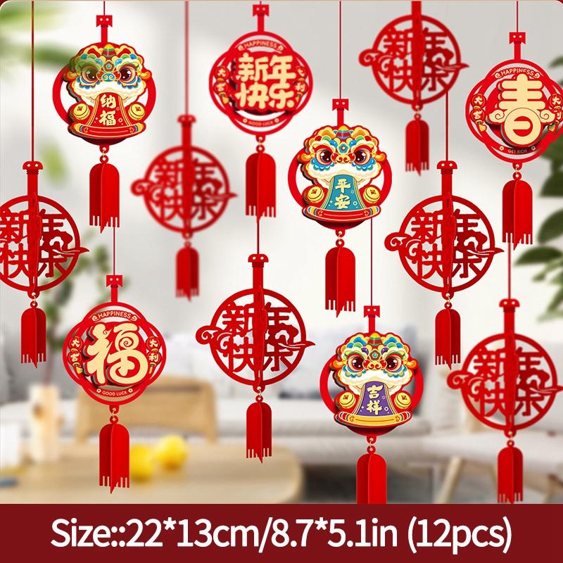 3D Chinese New Year Decoraitons 2026 Wall Hanging  Pendants  The Year of Horse Ornament   Spring Festival Home Decor
