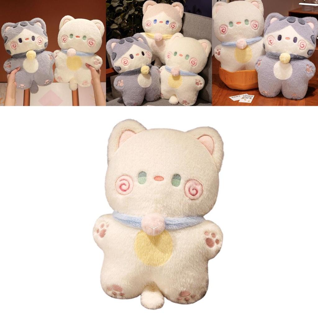 Adorable Standing Plush Cat Toy With Pp Cotton Filling Perfect For Decor And Cuddles