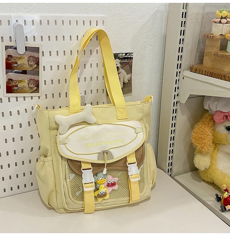 School Bag 2025 New Small Fresh High Value Simple Cute Versatile Large Capacity School Bag Casual Sweet Make-up Bag