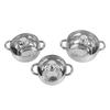 3PCS Soup Pot Set Stainless Steel Thick Bottom Anti Stick Cooking Pots with Anti Scald Handle Lids for Kitchen