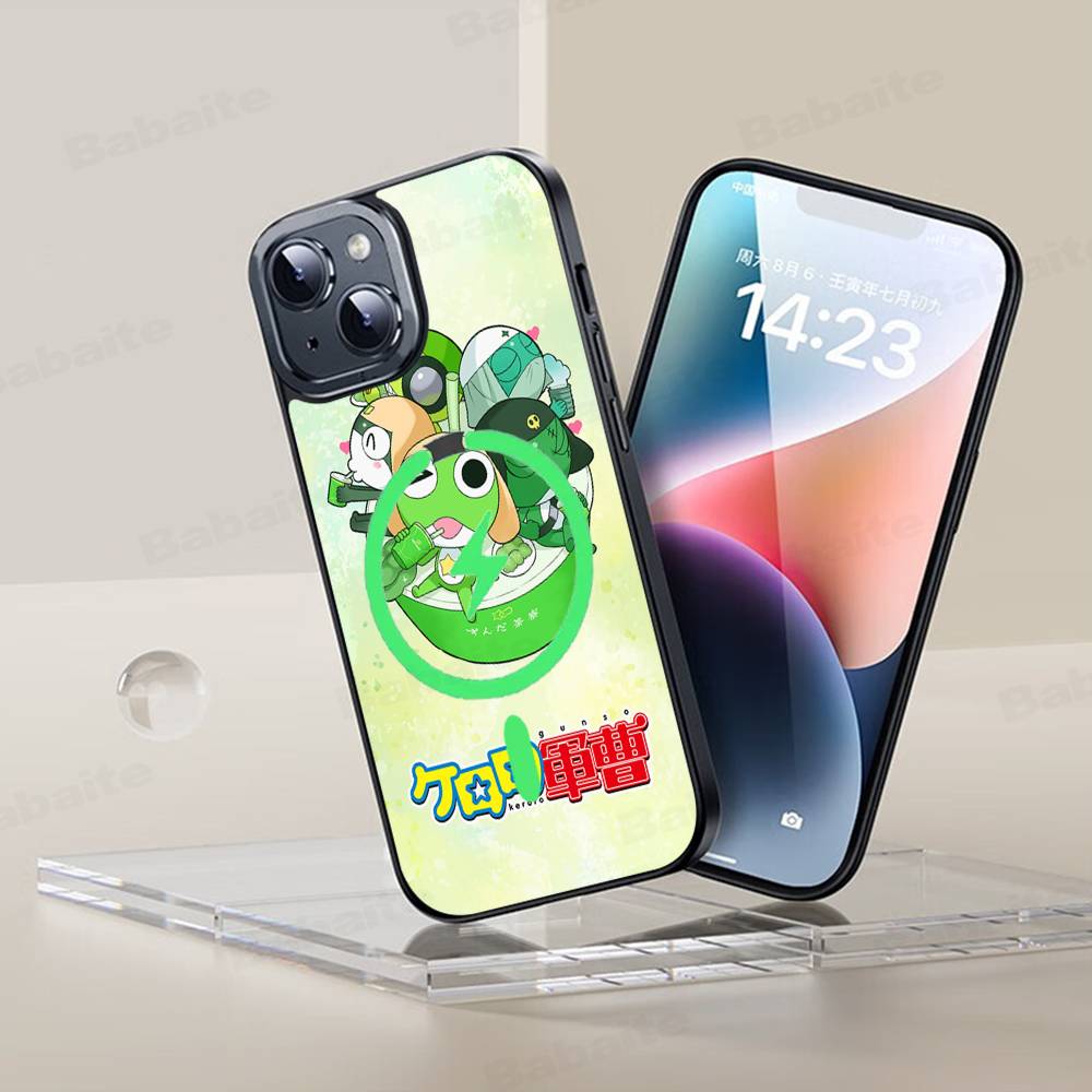 Cartoon Keroro Gunsou Frog Phone Case Magesafe Magnetic Wireless Charge Case For IPhone 16 11 12 13 14 15 Pro Max Plus Mini