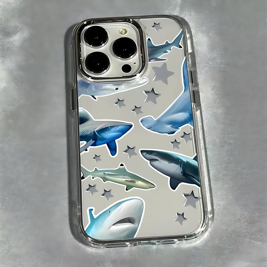 Summer Marine Shark Pattern Phone Case For Infinix Smart Note Tecno Camon Spark Pova Hot 30 40 50 7 8 9 10 Pro Plus 4G 5G Cover