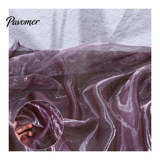 Material Transparent pentru Decorare Scenă 1 Curte Două Tonuri Organza Subțire, Lățime 60 Inch Material Iridiscent Mătăsos Moale Decorațiuni Baby Shower
