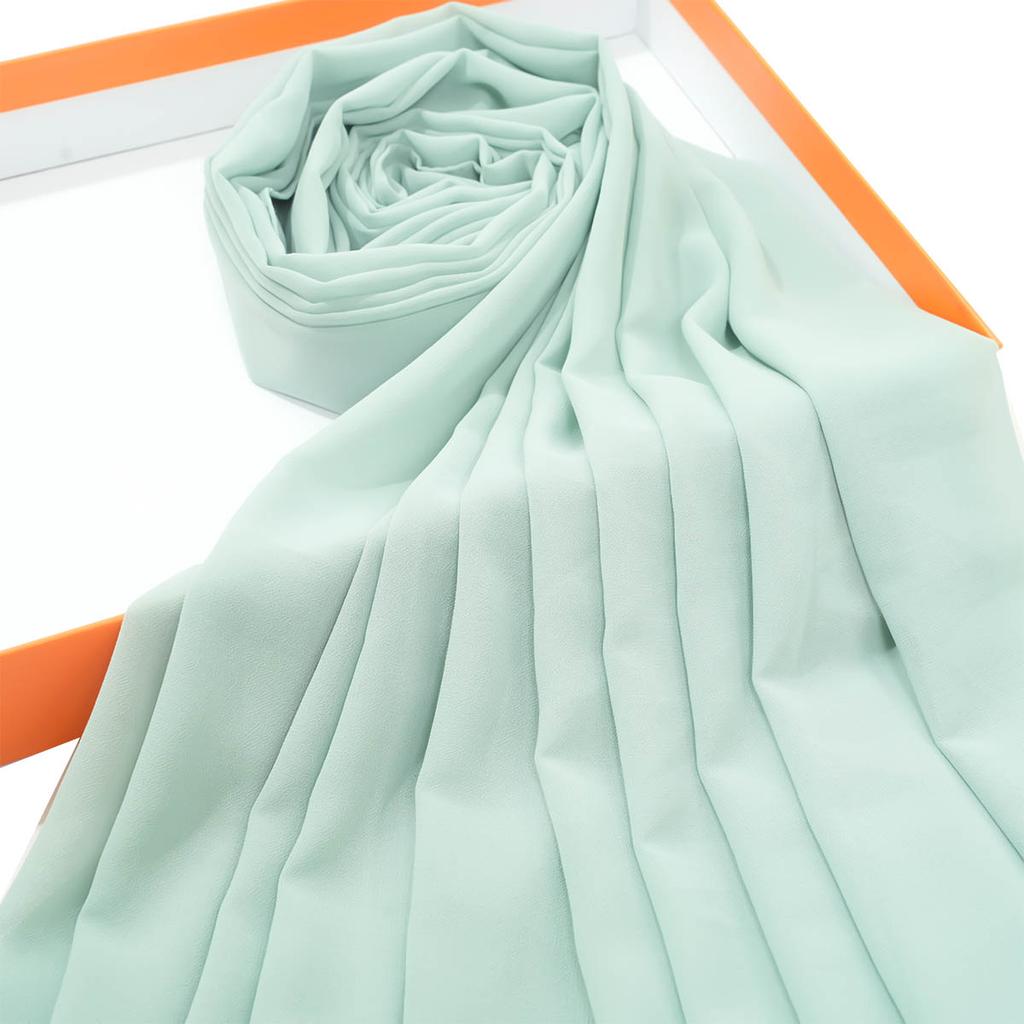 Solid Color Chiffon Scarf Breathable Simple Casual Shawl Hijab Windproof Sunscreen Head Wrap for Women Women Abaya Accessories