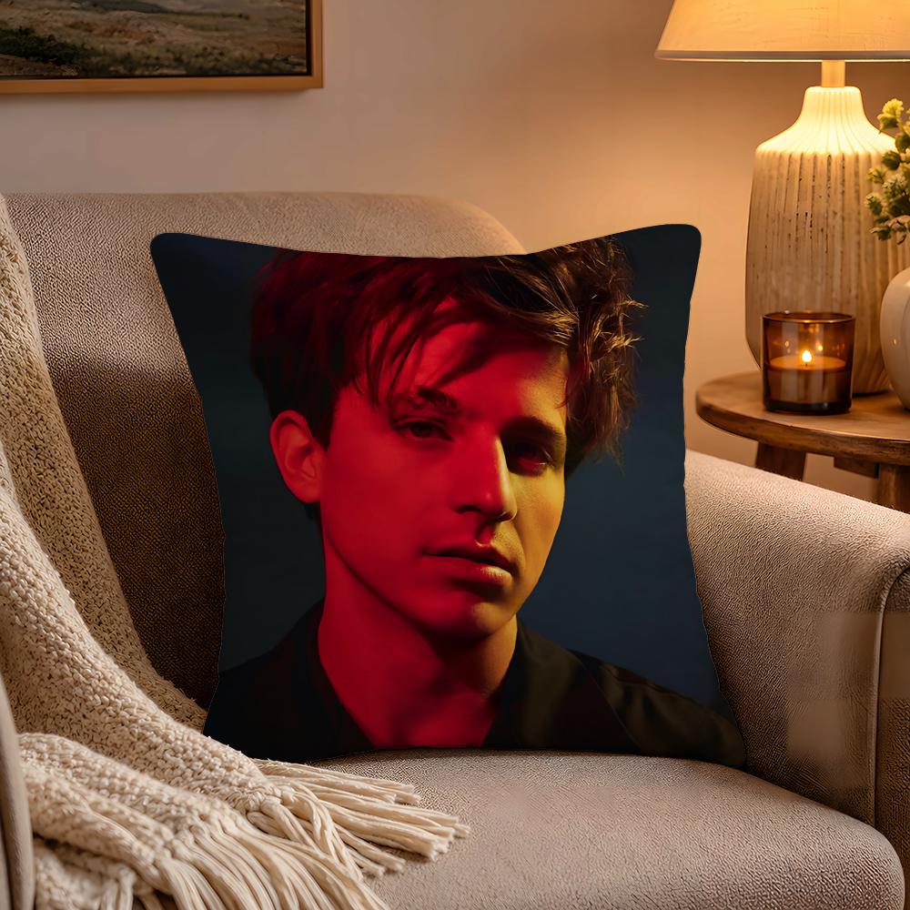Hot Singer CCharlie PuthS Pillow Case Soft Plush Cushion Cover Double Print and Invisible Zipper for Sofa Home Car Use