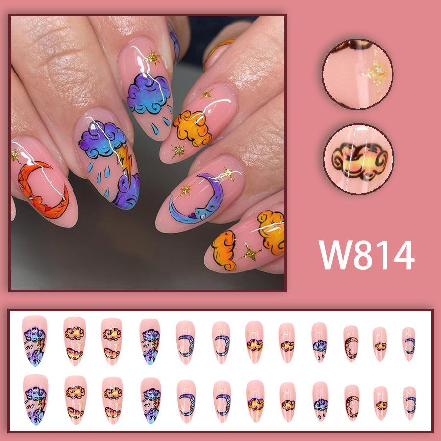 

Almond A/O American Style Fashionable Cloud Raindrop Nail Art Stickers