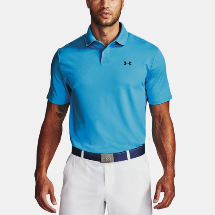 Under Armour Performance 2.0 Solid Color Polo Shirt Men Tops Blue 1342080-428