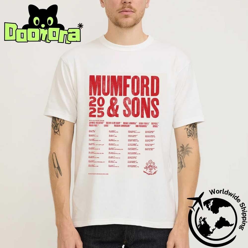 Mumford And Sons North American Tour 2025 Fan Gifts Classic Unisex T-Shirt XXXL