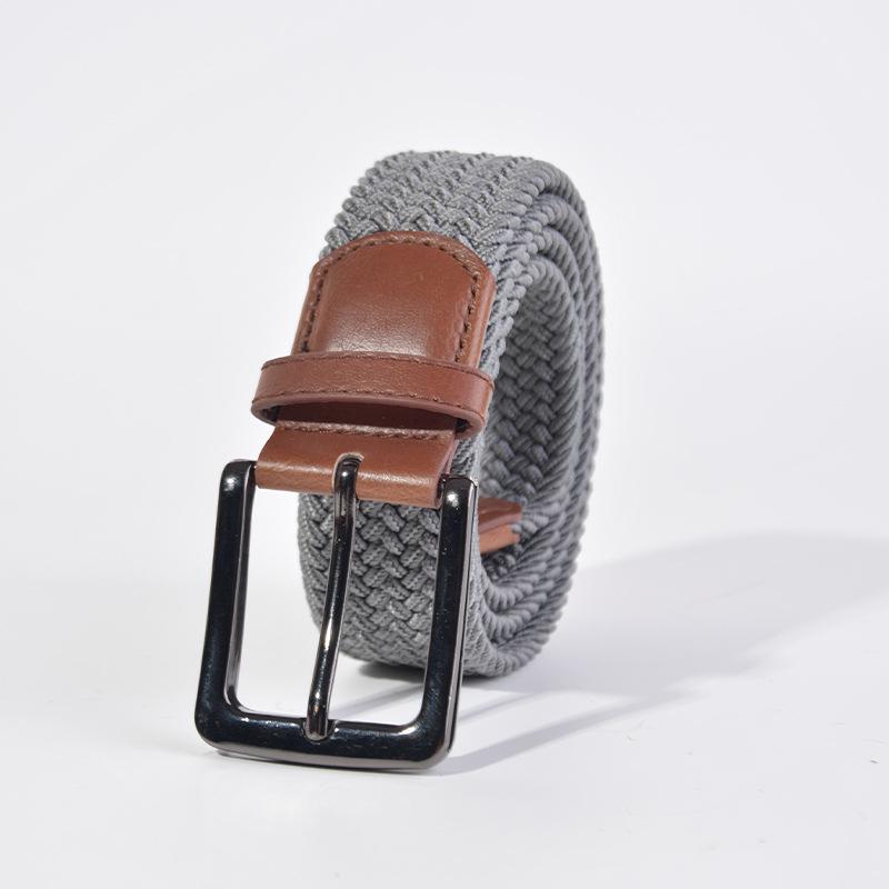 Korean Style Elastic Woven Canvas Belt for Men and Women - Casual and Versatile