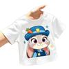 2026 Crazy Animals Cartoon T-Shirt for Girls - Round Neck, Short Sleeve, Summer Style