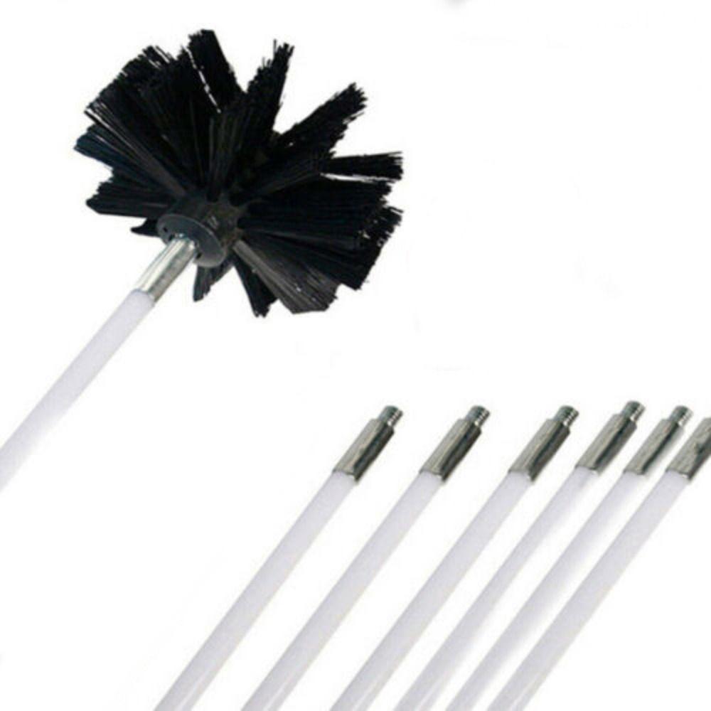 Nylon Flue Soot Sweep Kit Rod Kit Chimney Sweeping Brush 6/410mm