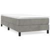 Cadre de lit avec matelas - Maison Exclusive - Velours gris clair - 80x200 cm - Relaxation maximale