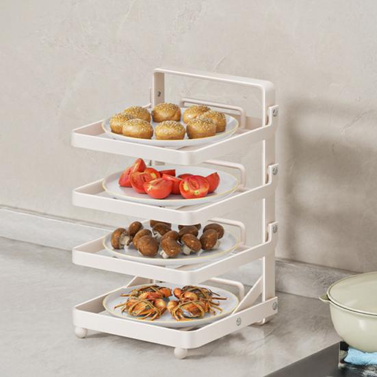Wall Mount Kitchen Storage Rack Pot Pan Organizer Strong Load-bearing Multi-layer