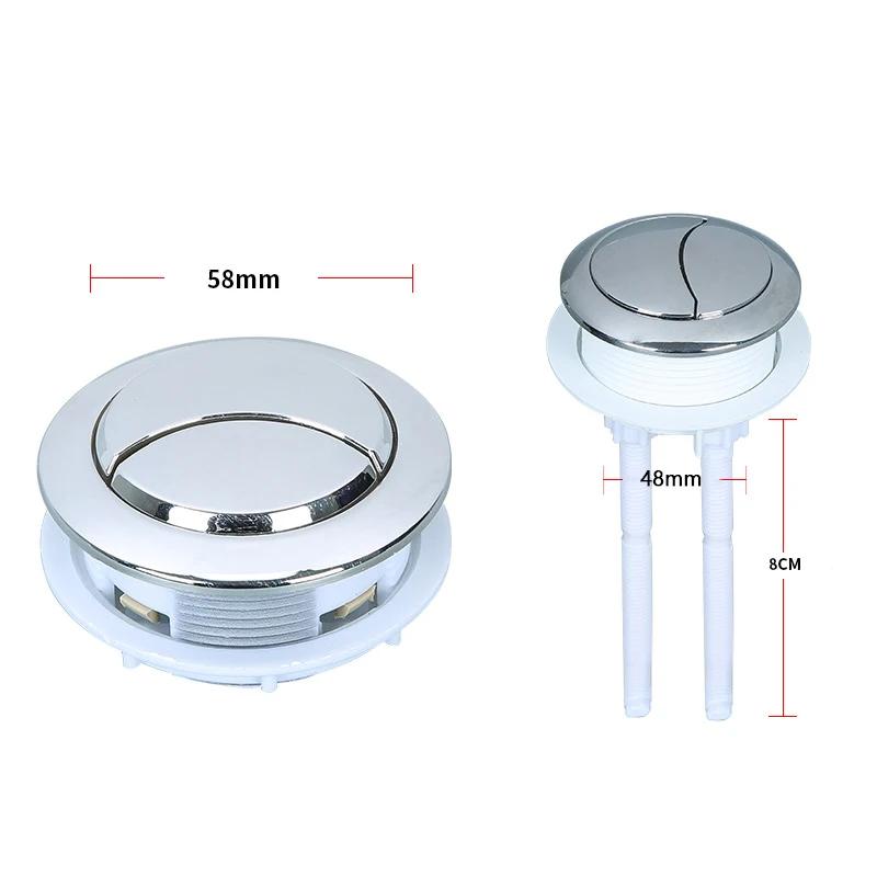 Bathroom Toilet Flush Button Dual Flush Toilet Tank Buttons Flush Toilet Water Tank Button Bathroom Accessories 45/58/69mm Round