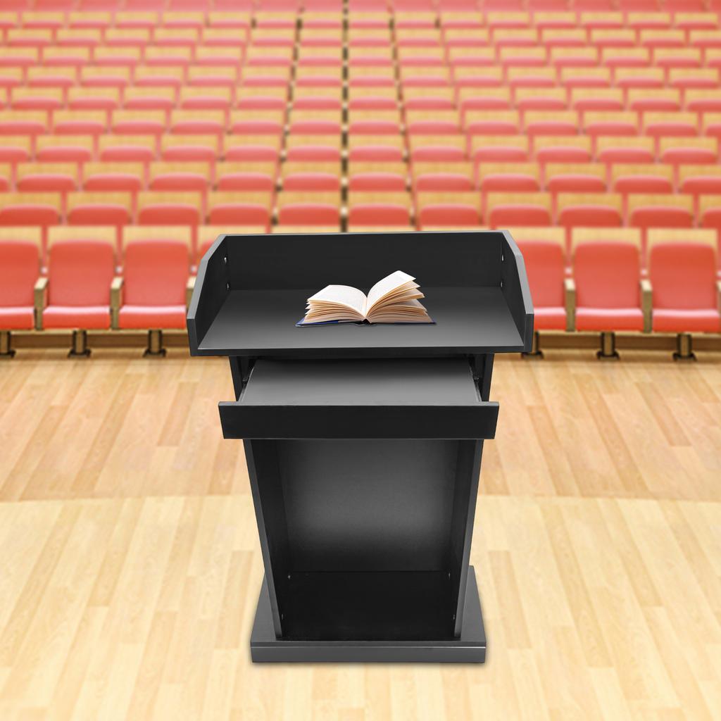 Wood Lectern & Presentation Podium, Professional Church Pulpit, Office Lecture Stand, Conference Speaker Podium, Desktop Lectern