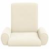 Adjustable Footstool Cream Coarse Velvet