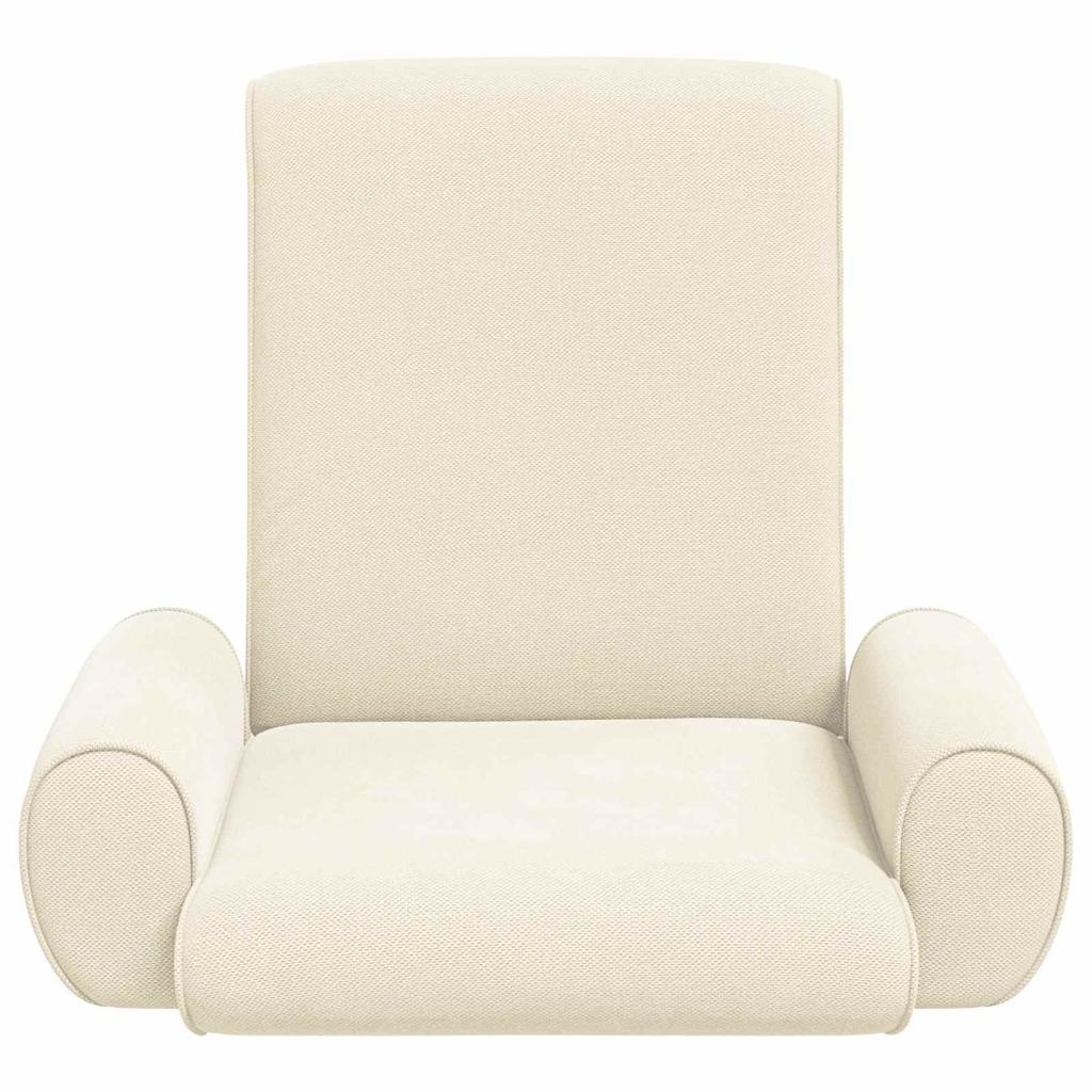 Adjustable Footstool Cream Coarse Velvet