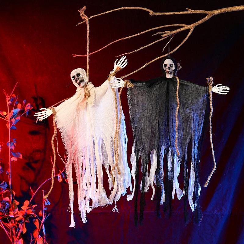 Halloween Hanging Ghosts Scary Horror Atmosphere Decor Tree Hanging Haunted House Bar Party Halloween Decoration