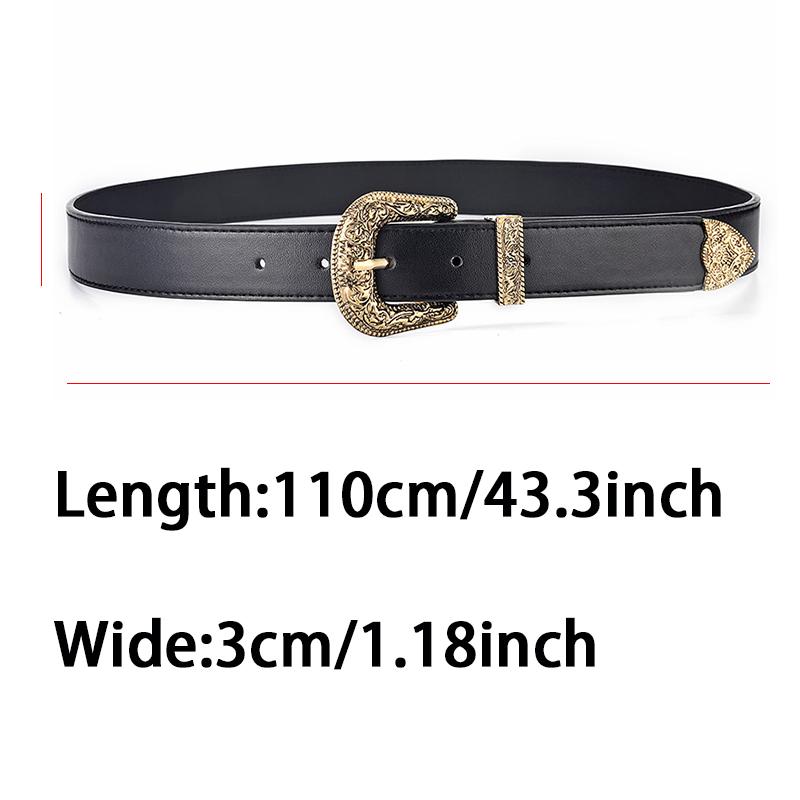 Women'S Belt Vintage Carved Needle Buckle Men'S Belt Punk Hip Hop Rock Style Jeans Pu Leather Belt Cheap Belt