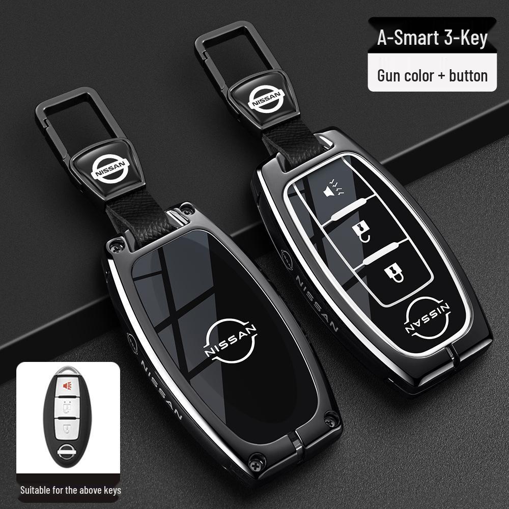 Nissan Schlüsseltasche Abdeckung: Passt für neue Sylphy, Teana, Tiida, Qashqai, X-Trail, Bluebird Modelle, Inklusive Schlüsselanhänger für Männer