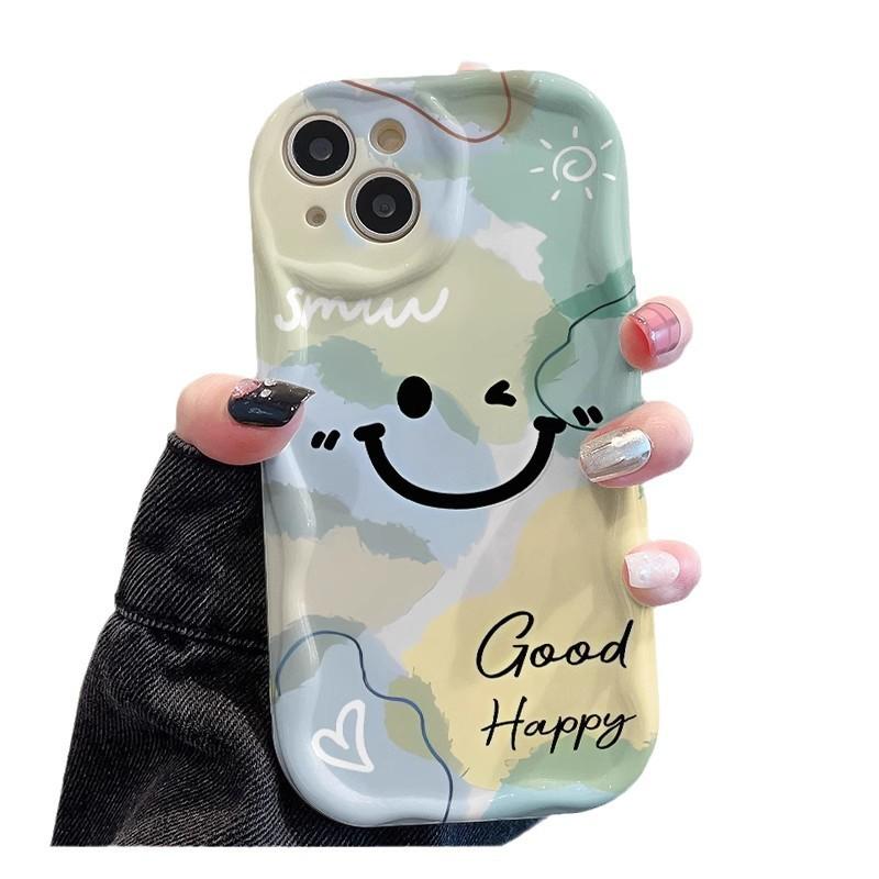 Smiling Face for Apple 16promax Mobile Phone Case for Honor 200 Creative for Vivo Protective Cover 13 New Model for Huawei Mat