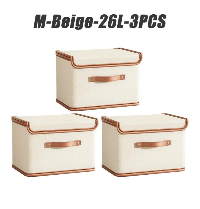 Storage Box with Lid Large Capacity Collapsible Clothing Trousers Storage Box Moisture-proof Dustproof Storage Box Home Supplies