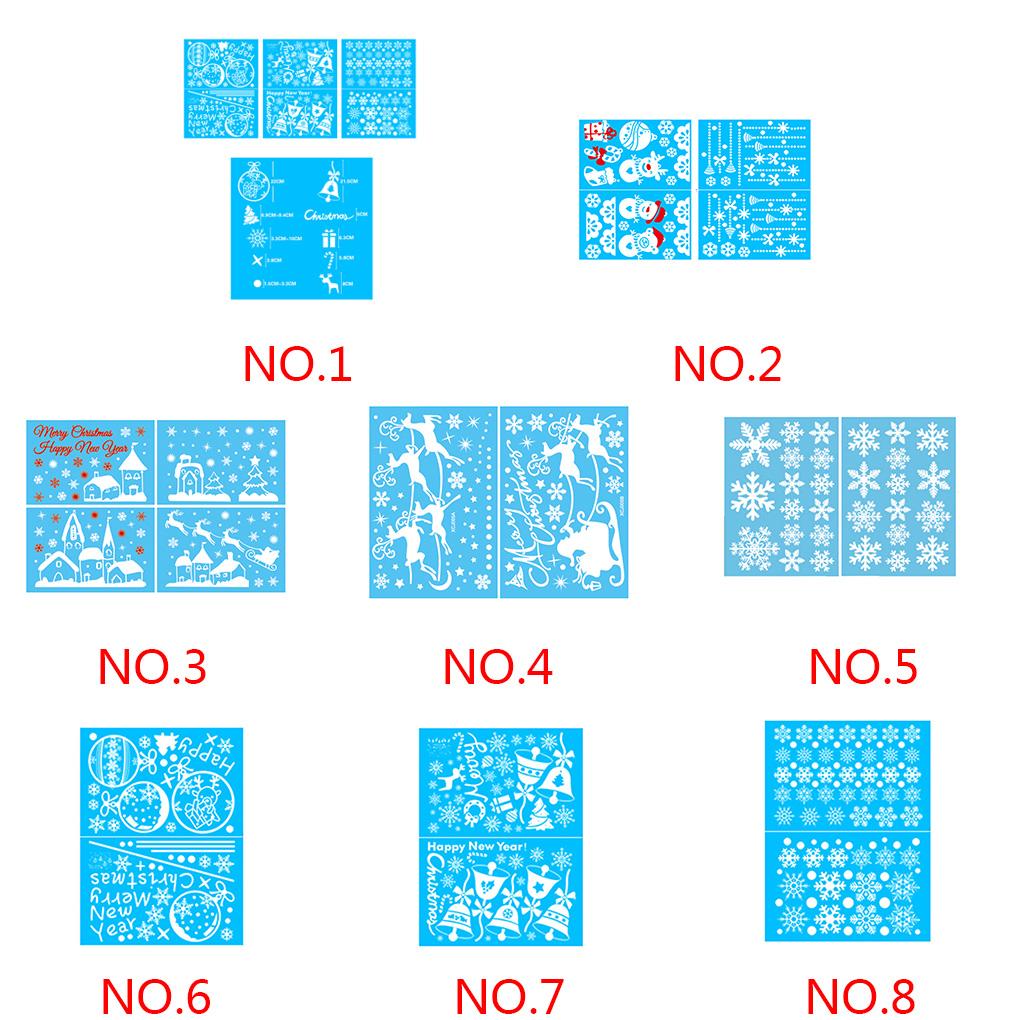 1 Set Snowflake Cling Decals Stikcers Window Snowflake Cling Stickers