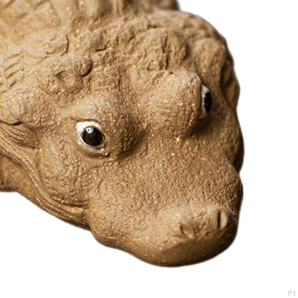 Handcrafted Crocodile Sculpture for Home Decor
