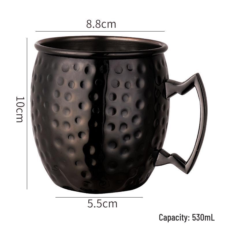 Gehämmerter Kupfer Moscow Mule Becher - Edelstahl Cocktail- & Weinglas