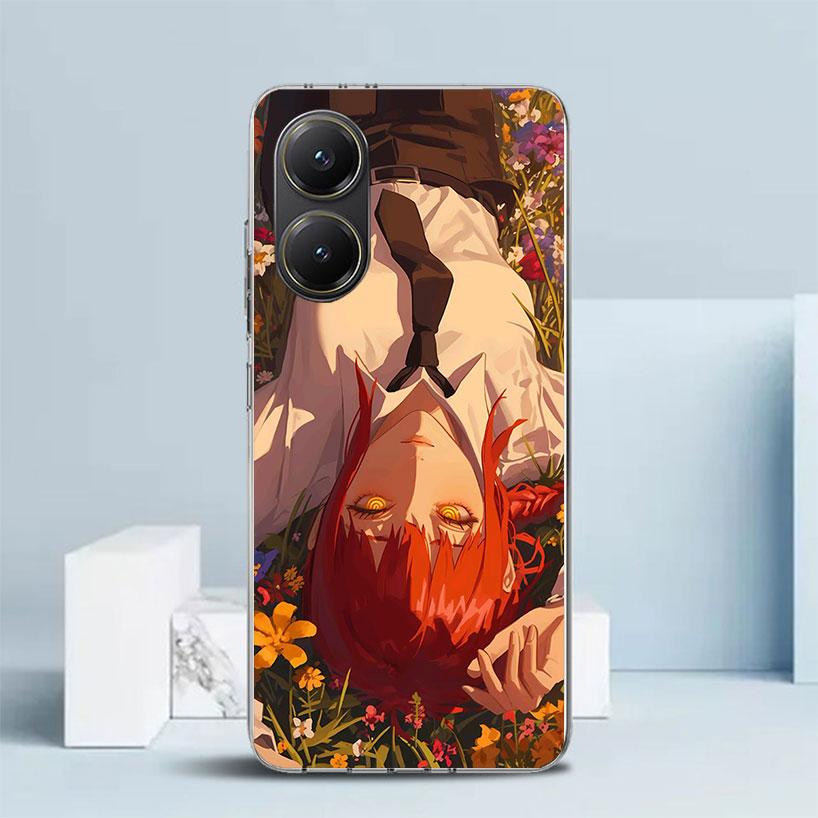 C-Chainsaw Mans Makima Phone Case For Xiaomi Poco F7 Ultra X5 X6 X7 Pro M7 Redmi 15C 15 13C 13 12C 12 10C 10 10A 9 9C 9A 9T Cove