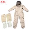 Professional Ventilated Full Body Beekeeping Bee Keeping Suit W/ Leather Gloves