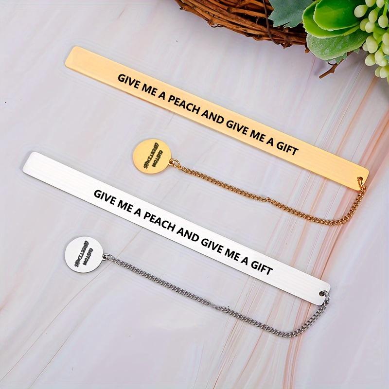 SQ Customized Stainless Steel Bookmark with a Bad Taste of Funny Bookmark, a Gift for a Teacher's Day with Engraved Words On a