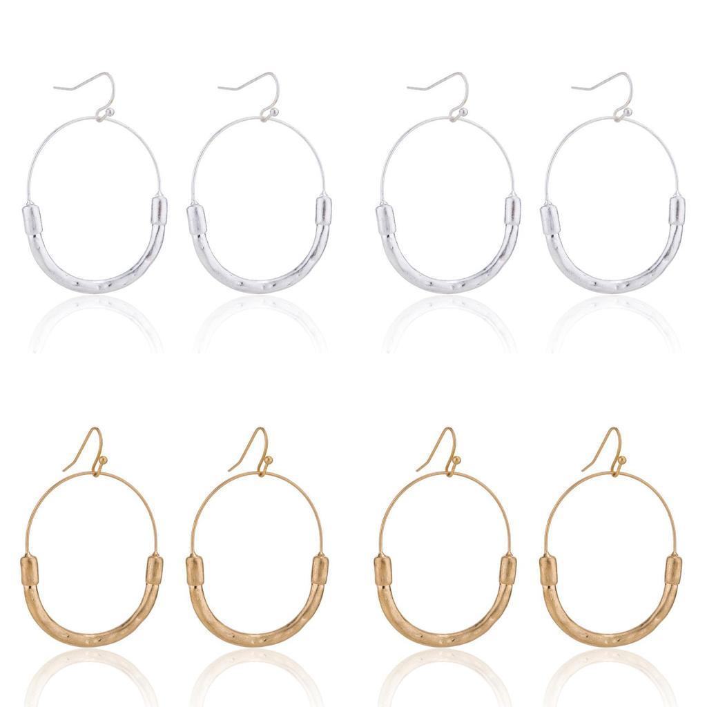 Elegant Alloy Geometric Earrings Modern Fashion Statement Jewelry For Women