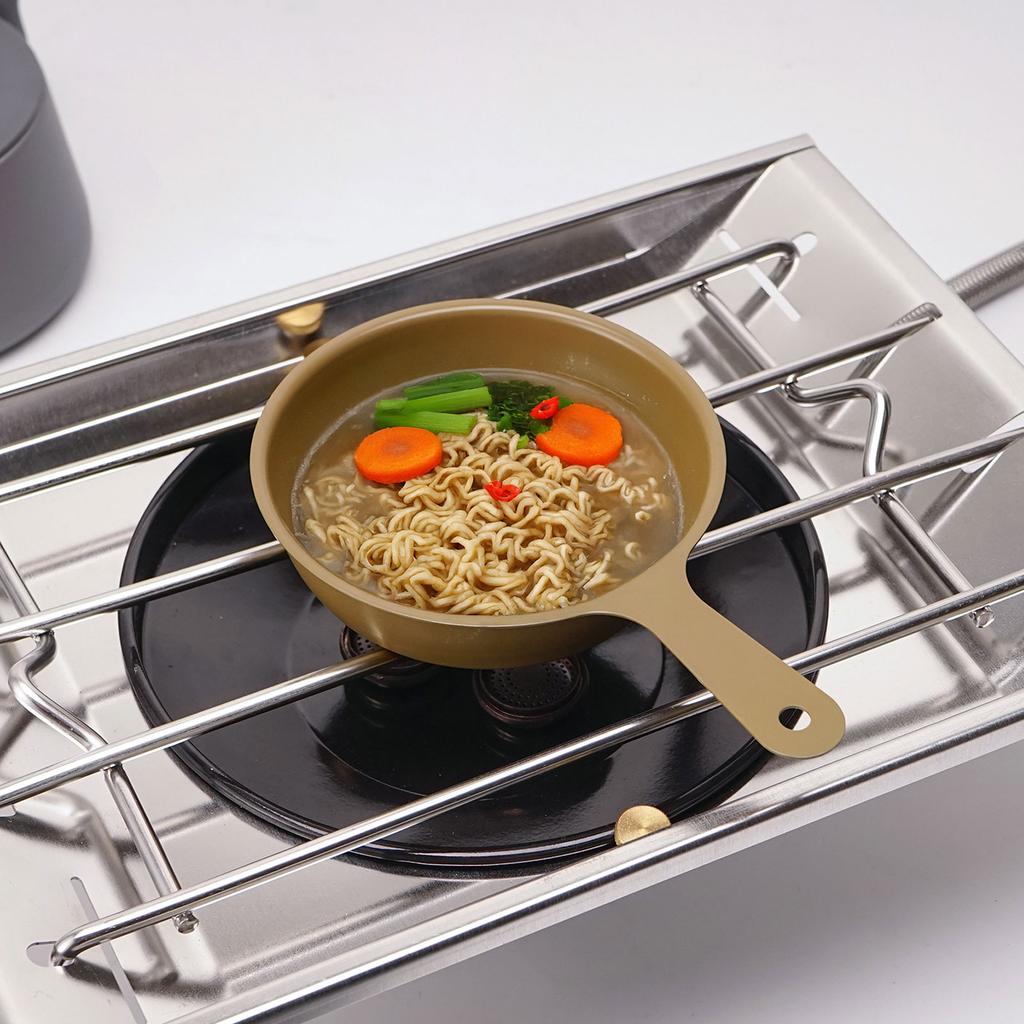 Mini Fry Pan Stainless Steel Portable Anti Stick Pot Round Egg Skillet Camping Cookware Round Mini Frying Pan