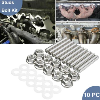 Kit d'adaptateur de vis de joint d'écrou de boulon de goujon de roue allongé 10 pièces en acier inoxydable pour moteur Honda Acura BHKFDC Civic Integra EG
