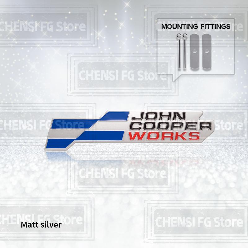 3D Metal Alloy NEW JCW Front Grille Badge For Cooper S R59 R60 R56 R58 F56 Countryman Clubman Car Rear Trunk Emblem Sticker