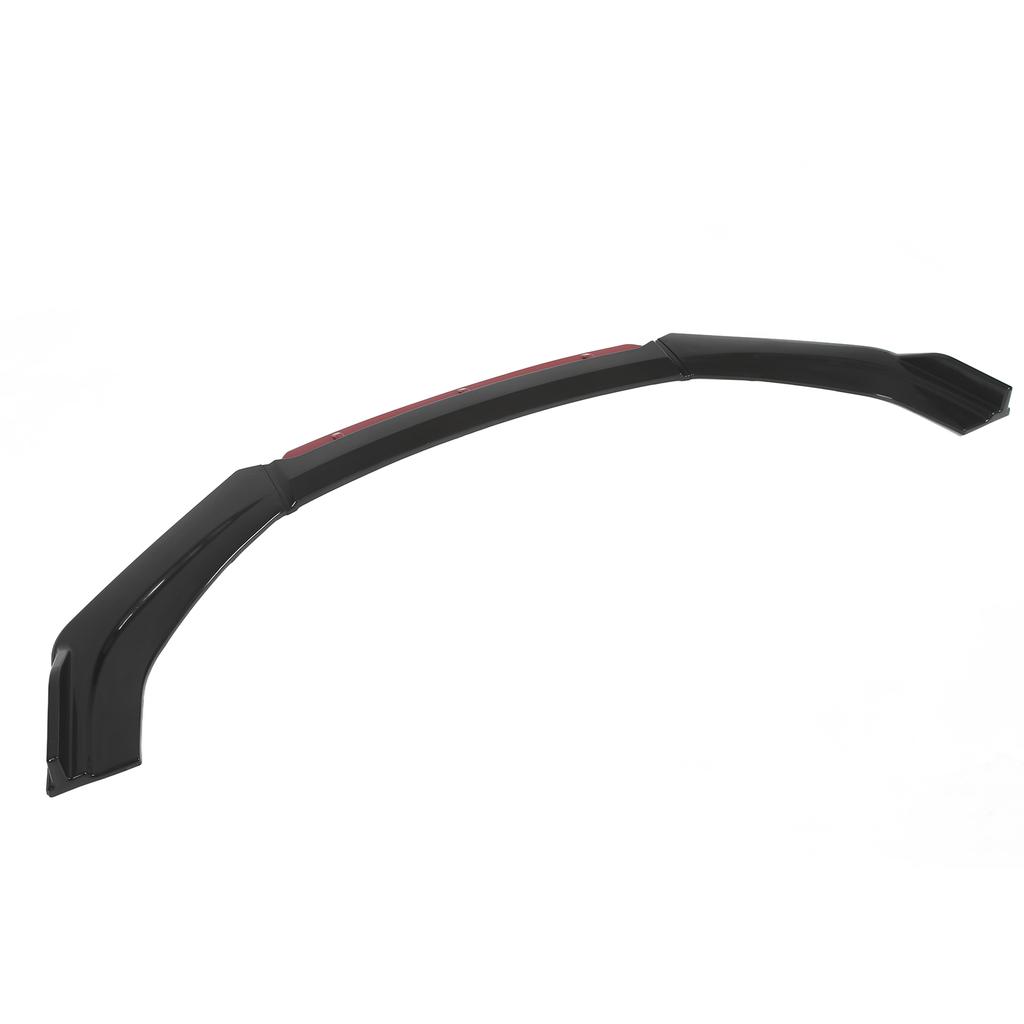 Front Bumper Lip Spoiler Splitter Kit   Aerodynamic Accessory for Car Modification(Glossy Black Red )