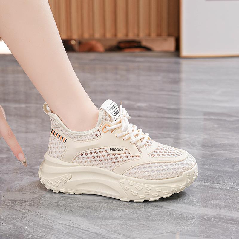 Summer Mesh Breathable Fashion Sports Running Shoes for Women Lightweight Soft Sole Shock Absorbing Casual Shoes