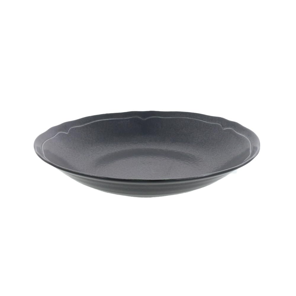 

EAST table RINKA Deep Plate, 27cm, Lightweight, Black, Made in Japan, Microwave and Dishwasher Safe, 86-005-01