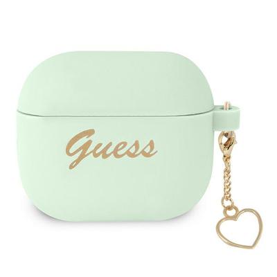 Guess Gua3Lschsn Airpods 3 Cover Green/Green Silicone Charm Heart Collection
