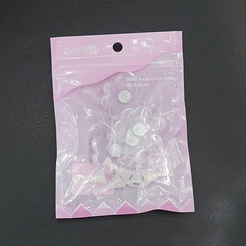 5Pcs Magnetic Nail Holders Practice Training Display Glitter Sequins Flower False Nail Tips Stand Manicure Tools For Beginners