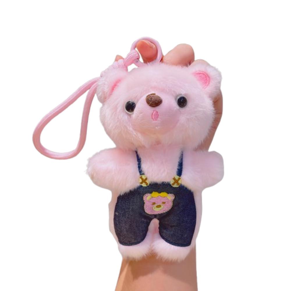 Мультяшный плюшевый кулон-медвежонок, кукла-маленький медведь, брелок, подвесные украшения розовый