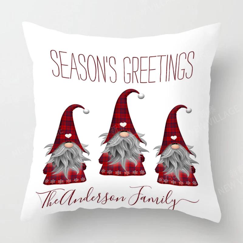 Christmas Series Pillowcases Sofas Cushion Covers  Home Decor Can Be Customized for Holiday Celebrations 40x40 50x50 60x60 35x35