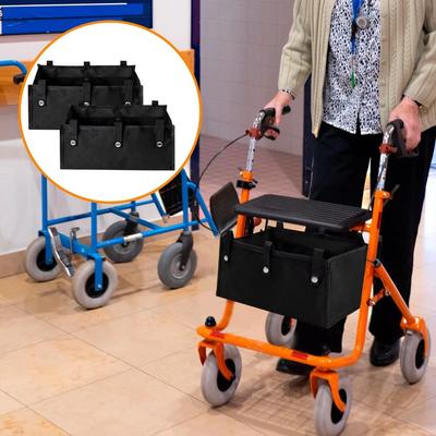 Portable Foldable Rollator Walker Basket Large Capacity Reusable Under Seat Pouch Rollator Hanging Bag Four Wheel Rollator