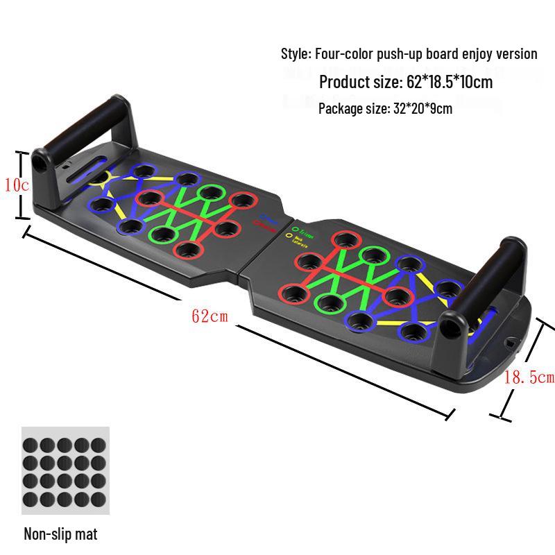 Multifunctional Chest & Muscle Training Board with Push-Up & Dips Stand