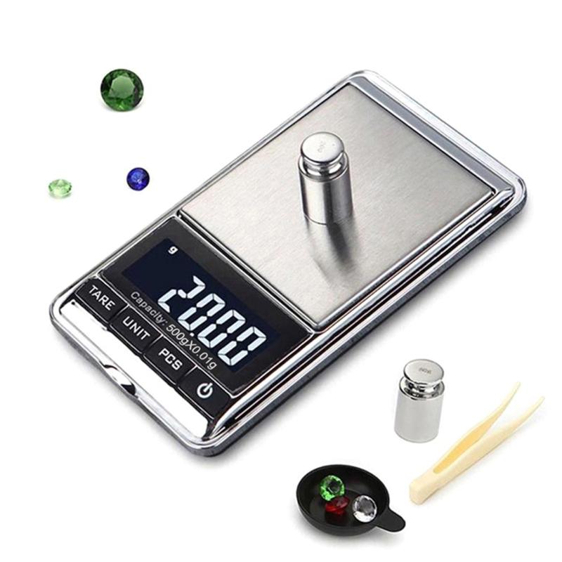 Digital Pocket Jewelry Scale High Precision Portable Scale Steelyard 0.1 G Reloading Compatible for W/ Jewelry & Gems