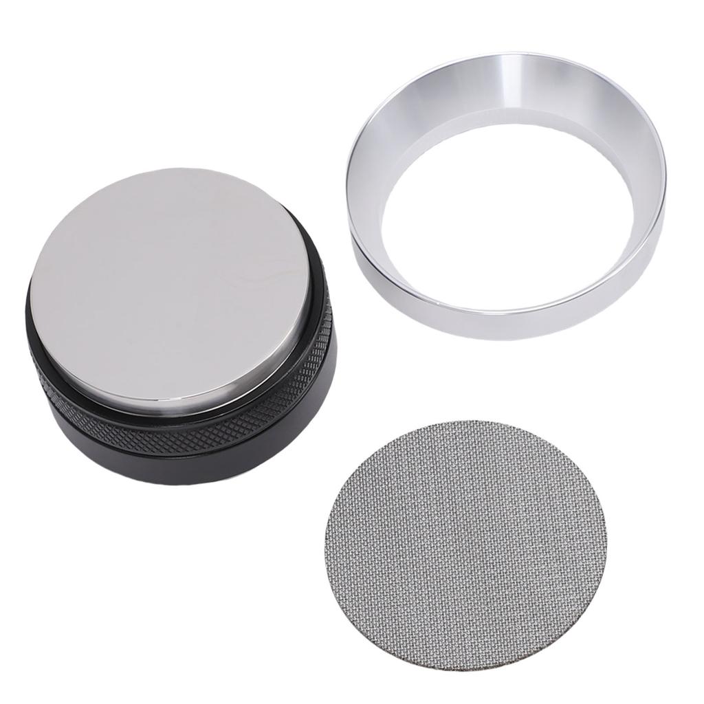 Coffee Machine Accessories Kit Coffee Dosing Ring Dual Purpose Dual Head Coffee Tamper Stainless Steel Puck Screen 58mm